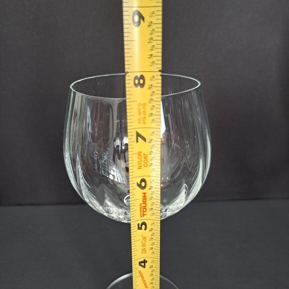 Crate & Barrel Natalie Water Goblet 7.5" Optic Bowl Blown Glass 2001 Vintage - Picture 3 of 7